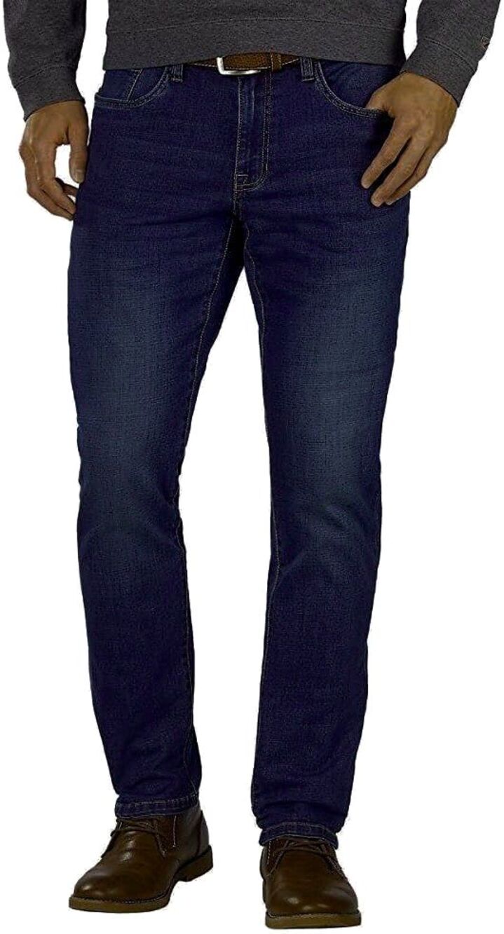 NWT Izod Comfort Stretch Waistband Slim Tapered Jeans Men Size 36x32 (Tag 36x34)
